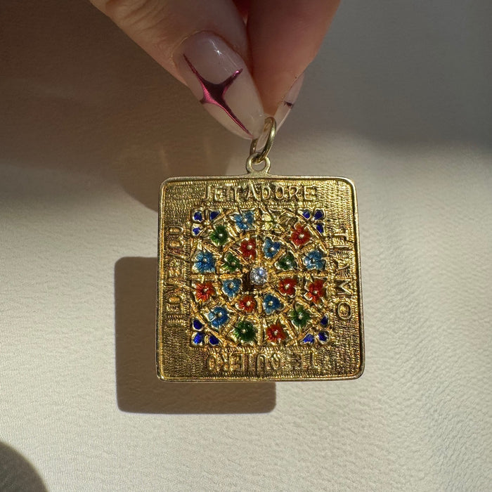 Rare 18k Enamel Love Token by Merrin