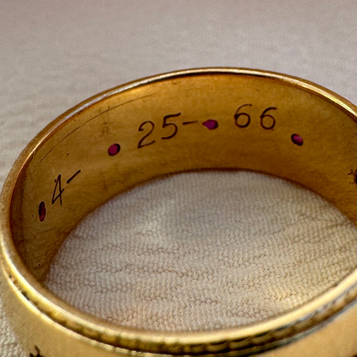 14k Ruby Star Eternity Band c. 1966