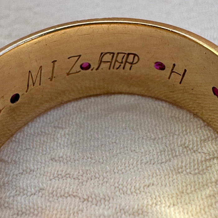 14k Ruby Star Eternity Band c. 1966