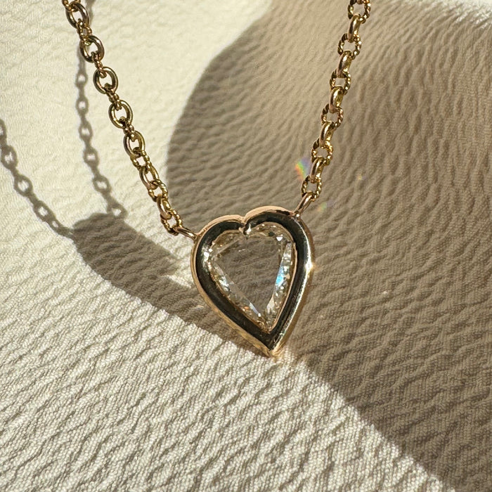 Bespoke 14k 1.99 Carat Diamond Solitaire Necklace