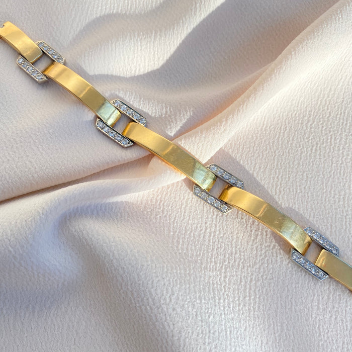 Incredible Vintage 18k Diamond Bracelet