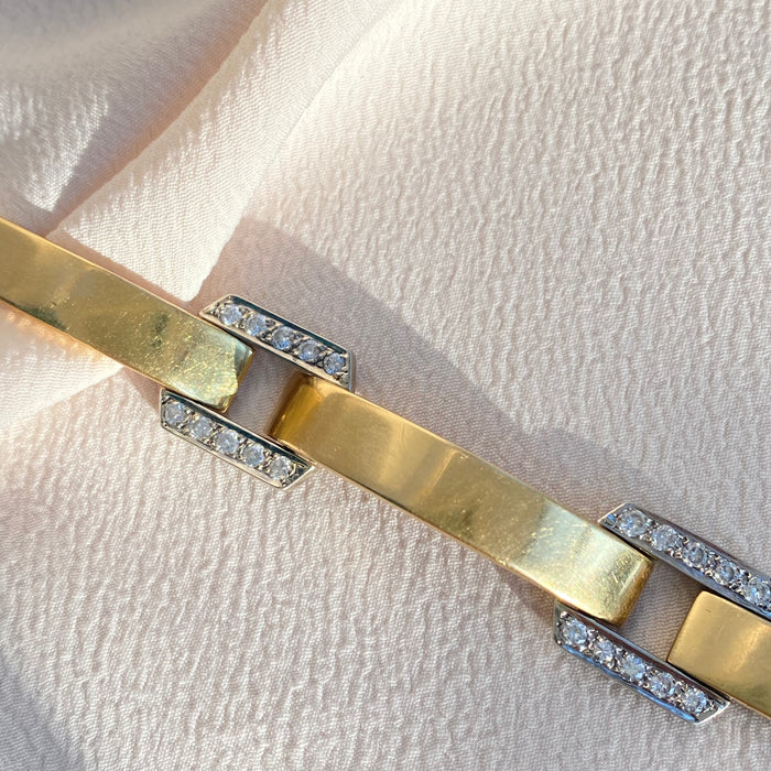 Incredible Vintage 18k Diamond Bracelet
